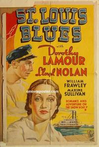 k933 ST LOUIS BLUES other company one-sheet movie poster '38 Lamour, Ralph