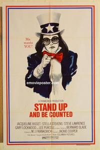 k936 STAND UP & BE COUNTED style B one-sheet movie poster '72 gal Uncle Sam!