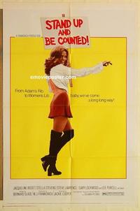 k937 STAND UP & BE COUNTED style C one-sheet movie poster '72 women's lib!