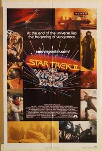 k940 STAR TREK 2 one-sheet movie poster '82 Leonard Nimoy, William Shatner