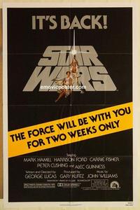 k941 STAR WARS 1sh movie poster R81 George Lucas, Harrison Ford