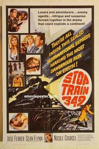 k948 STOP TRAIN 349 one-sheet movie poster '64 Jose Ferrer, Sean Flynn