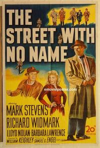 k954 STREET WITH NO NAME one-sheet movie poster '48 Richard Widmark, Nolan