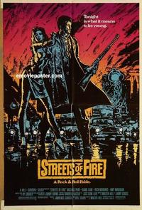 k955 STREETS OF FIRE one-sheet movie poster '84 Walter Hill, rock & roll!