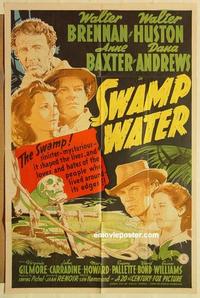 k972 SWAMP WATER one-sheet movie poster '41 Jean Renoir, Walter Brennan