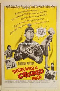 m009 THERE WAS A CROOKED MAN one-sheet movie poster '61 Norman Wisdom