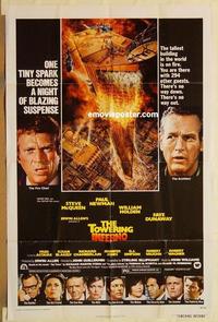 m042 TOWERING INFERNO one-sheet movie poster '74 McQueen, Newman