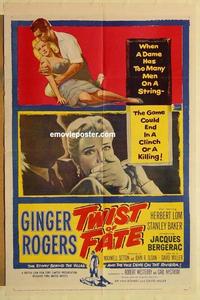 m065 TWIST OF FATE one-sheet movie poster '54 Ginger Rogers, Herbert Lom