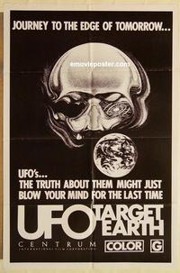 m068 UFO TARGET EARTH one-sheet movie poster '74 blow your mind!