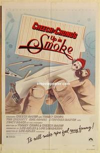m080 UP IN SMOKE one-sheet movie poster '78 Cheech & Chong drug classic!