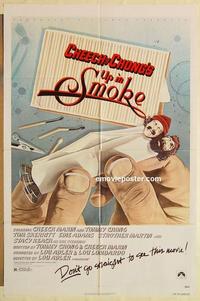 m081 UP IN SMOKE one-sheet movie poster '78 don't see it straight!