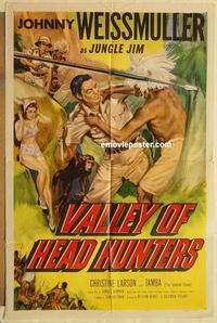 m084 VALLEY OF THE HEADHUNTERS one-sheet movie poster '53 Jungle Jim