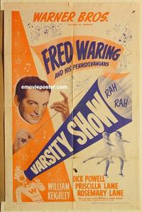 m087 VARSITY SHOW one-sheet movie poster R42 Fred Waring, Dick Powell