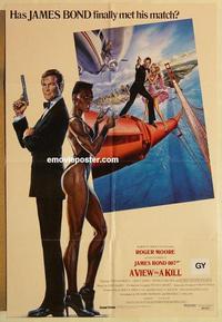 m096 VIEW TO A KILL int'l one-sheet movie poster '85 Moore as James Bond!