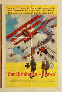 m099 VON RICHTHOFEN & BROWN one-sheet movie poster '71 WWI airplanes!