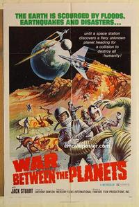 m105 WAR BETWEEN THE PLANETS one-sheet movie poster '71 Italian sci-fi!