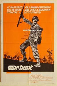 m106 WAR HUNT one-sheet movie poster '62 1st Robert Redford!