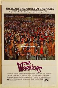 m108 WARRIORS one-sheet movie poster '79 Walter Hill, teen gangs!
