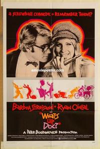 m116 WHAT'S UP DOC one-sheet movie poster '72 Barbra Streisand, O'Neal