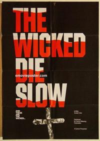 m119 WICKED DIE SLOW one-sheet movie poster '68 sexploitation western!