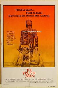 m121 WICKER MAN one-sheet movie poster '74 Christopher Lee, Britt Ekland