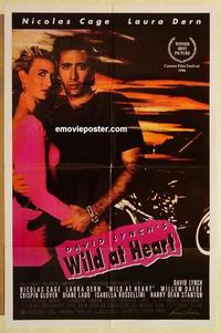 m123 WILD AT HEART one-sheet movie poster '90 David Lynch, Nicolas Cage