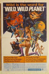 m128 WILD, WILD, WILD PLANET one-sheet movie poster R67 Tony Russell