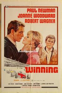 m130 WINNING one-sheet movie poster '69 Paul Newman, Indy car racing!