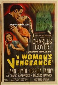 m138 WOMAN'S VENGEANCE one-sheet movie poster '47 Charles Boyer, Tandy