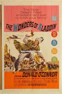 m140 WONDERS OF ALADDIN one-sheet movie poster '61 Donald O'Connor