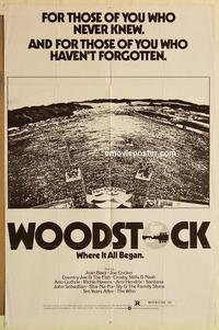 m141 WOODSTOCK one-sheet movie poster R76 classic rock 'n' roll concert!