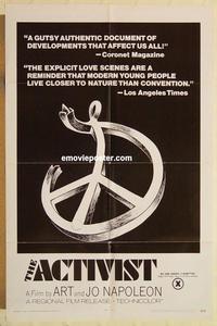 n031 ACTIVIST one-sheet movie poster '70 counter-culture documentary!