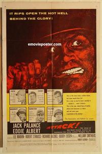 n064 ATTACK one-sheet movie poster '56 Jack Palance. Robert Aldrich