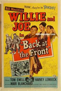 n069 BACK AT THE FRONT one-sheet movie poster '52 Bill Mauldin, Tom Ewell