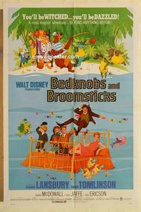 n084 BEDKNOBS & BROOMSTICKS one-sheet movie poster '71 Disney, Lansbury