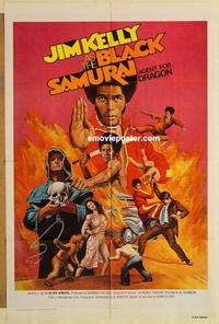 n621 BLACK SAMURAI one-sheet movie poster '77 Jim Kelly, Black Samurai!