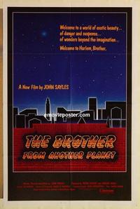 n133 BROTHER FROM ANOTHER PLANET one-sheet movie poster '84 John Sayles