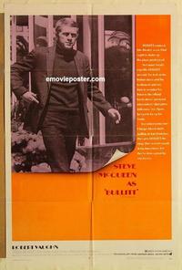 n139 BULLITT one-sheet movie poster '69 Steve McQueen, Robert Vaughn