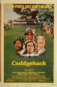 n143 CADDYSHACK one-sheet movie poster '80 Chevy Chase, Dangerfield