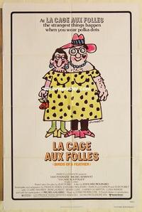 n637 LA CAGE AUX FOLLES one-sheet movie poster '79 Ugo Tognazzi, Molinaro