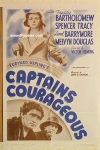 n152 CAPTAINS COURAGEOUS one-sheet movie poster R62 Spencer Tracy