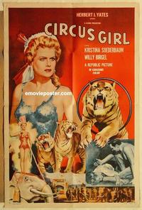 n177 CIRCUS GIRL one-sheet movie poster '56 Kristina Soederbaum, German!