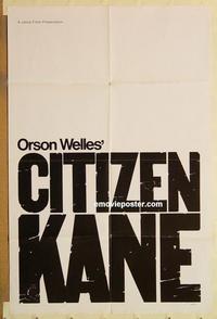 n179 CITIZEN KANE one-sheet movie poster R60s Orson Welles, Cotten