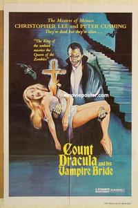 n208 SATANIC RITES OF DRACULA 1sh 1978 great artwork of Count Dracula & his Vampire Bride!