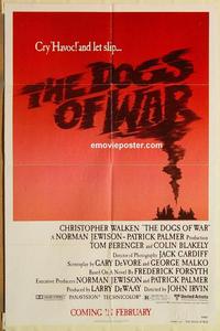n271 DOGS OF WAR advance one-sheet movie poster '81 Christopher Walken