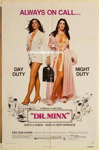 n285 DR MINX one-sheet movie poster '75 she's a vixen, watch her operate!