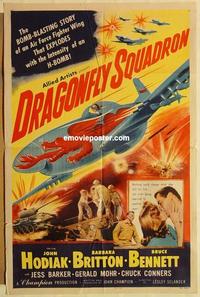 n288 DRAGONFLY SQUADRON one-sheet movie poster '53 really cool image!