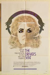 n292 DRIVER'S SEAT one-sheet movie poster '74 Elizabeth Taylor, Brand art!