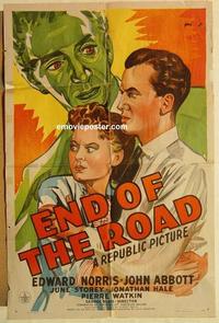 n310 END OF THE ROAD one-sheet movie poster '44 Edward Norris, Blair