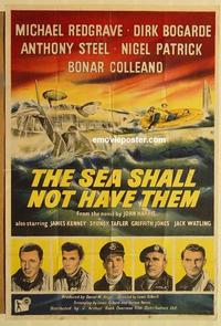 n014 SEA SHALL NOT HAVE THEM English one-sheet movie poster '55 Redgrave